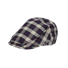 TOPI PELUKIS TOPI FLATCAP PAINTER KATUN TARTAN 3 BIRU TUA