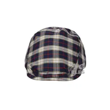 TOPI PELUKIS TOPI FLATCAP PAINTER KATUN TARTAN 3 BIRU TUA