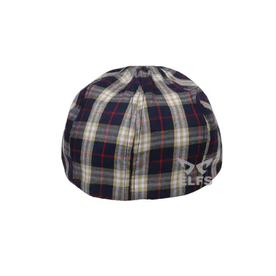 TOPI PELUKIS TOPI FLATCAP PAINTER KATUN TARTAN 3 BIRU TUA<br> 3 to3_painter_tartan_3_bt2