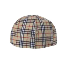 TOPI PELUKIS Topi Flatcap Painter Katun Tartan Garis Krem