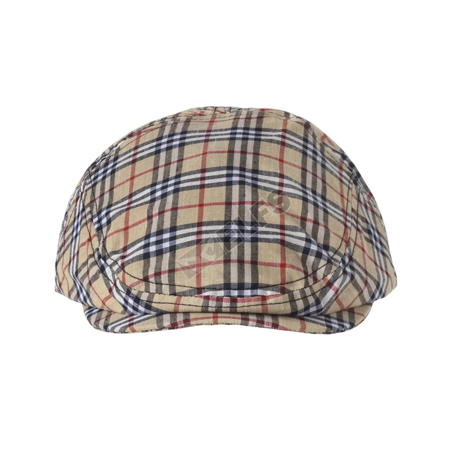 TOPI PELUKIS Topi Flatcap Painter Katun Tartan Garis Krem 3 to3_painter_tartan_garis_cr_2