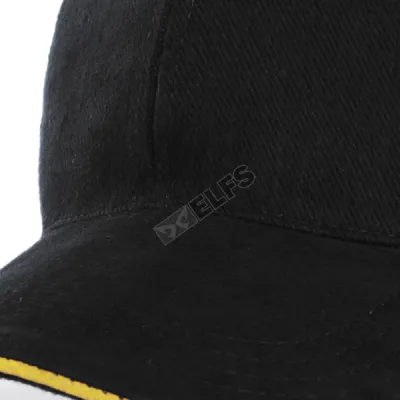 BASEBALL POLOS RAPEL Topi Baseball Cap Rapel Denim Black List Kuning Tua 4 to3_rapel_fullcap_black_list_kt_3