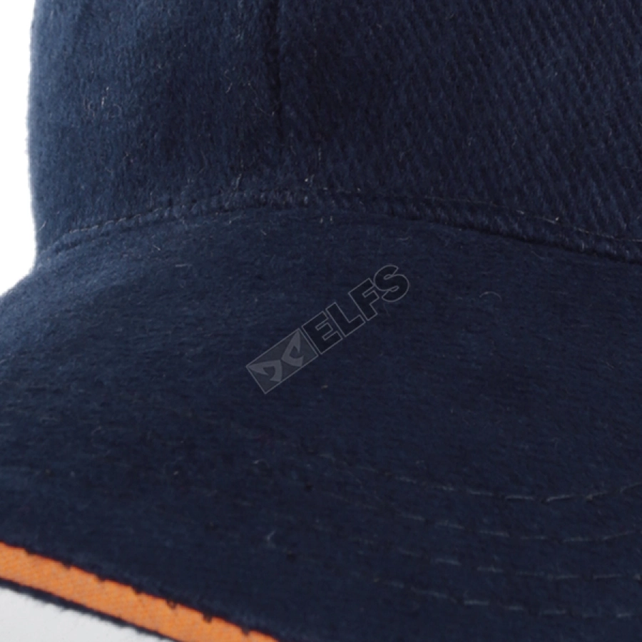 BASEBALL POLOS RAPEL Topi Baseball Cap Rapel Denim Navy List Orange 4 to3_rapel_fullcap_navy_list_or_3