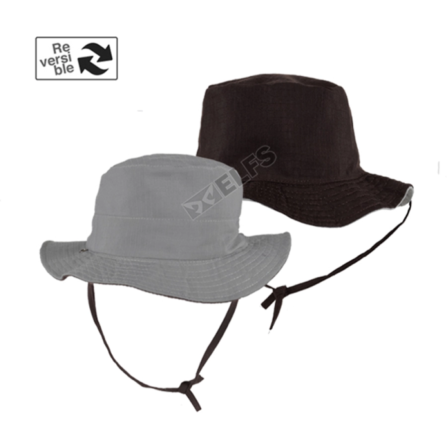 TOPI RIMBA / MANCING Topi Rimba Ripstop Reversible Coklat Abu Muda 1 to3_ripstock_reversible_coklat_am_0