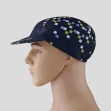 TOPI RIMBA / MANCING Topi Sepeda Cycling Cap Breathable Quick Dry Bike To Work Full Print Kotak Biru Dongker