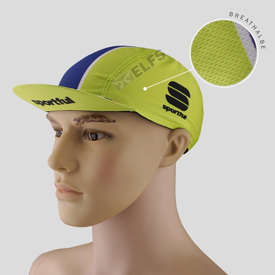 TOPI RIMBA / MANCING Topi Sepeda Cycling Cap Breathable Quick Dry Bike To Work Full Print List Besar Hijau Stabilo 1 to3_sepeda_list_besar_is_0