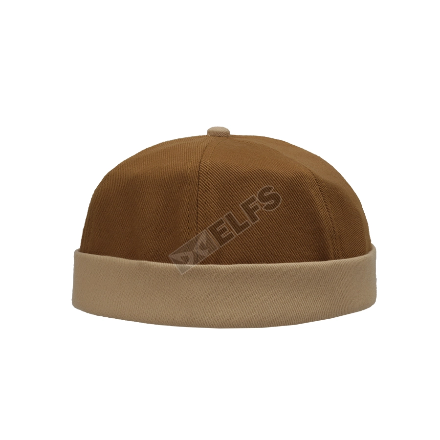 PECI Topi Peci Miki Hat Kupluk Muslim Kanvas 2 Tone Coklat Muda 1 to3_topi_peci_canvas_miki_hat_2tone_ct0