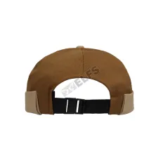 PECI Topi Peci Miki Hat Kupluk Muslim Kanvas 2 Tone Coklat Muda