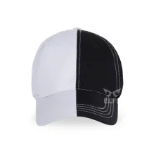 BASEBALL POLOS TWILL Unisex Topi Baseball Basic Twill Baseball Cap 2 Tone Putih Hitam