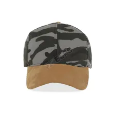 BASEBALL MOTIF Topi Baseball Twill Suede Army Abu Muda