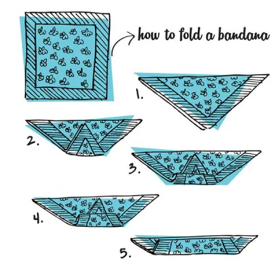 MASKER & BUFF Bandana Ikat Kepala Scarf Masker Motif Multifungsi Katun Polyester Hijau Muda  5 to4_bandana_motif_im4