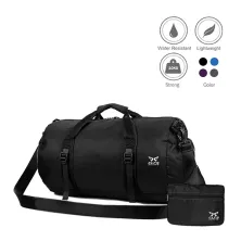 TRAVEL BAG Tas Duffle Lipat Anti Air Foldable Water Resistant Travel Bag ZD05 Hitam