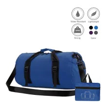 TRAVEL BAG Tas Duffle Lipat Anti Air Foldable Water Resistant Travel Bag ZD05 Biru Tua