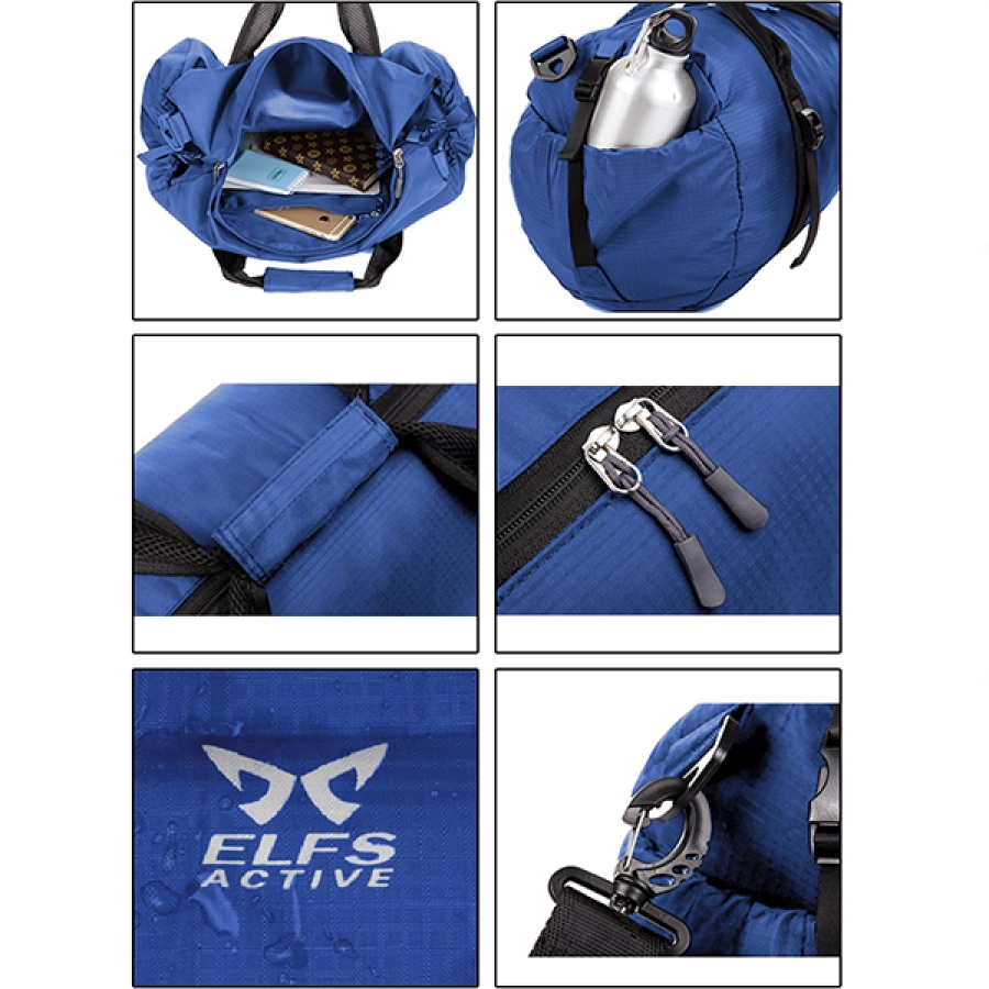 TRAVEL BAG Tas Duffle Lipat Anti Air Foldable Water Resistant Travel Bag ZD05 Biru Tua 3 travel_bag_keeve_35l_blue_2_copy