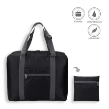 TRAVEL BAG Tas Travel Luggage Bag Foldable Water Resistant 35L 016 Hitam