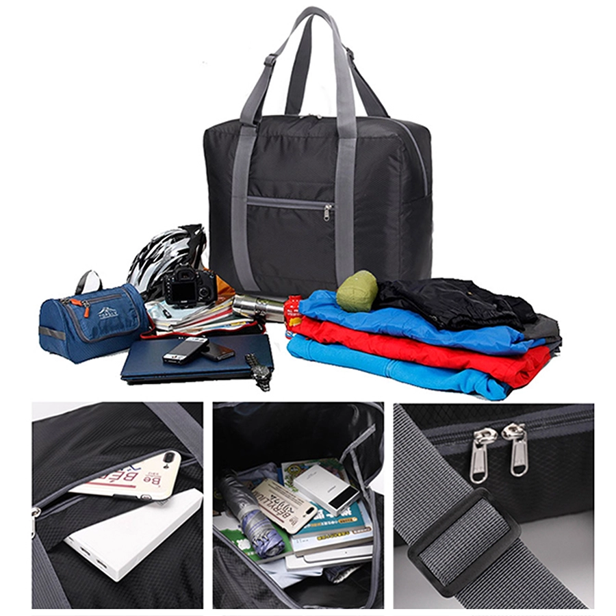 TRAVEL BAG Tas Travel Luggage Bag Foldable Water Resistant 35L 016 Hitam 4 travel_bag_steve_35l_black_3