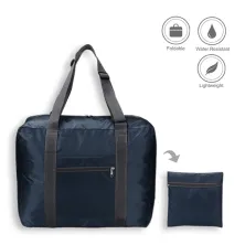 TRAVEL BAG Tas Travel Luggage Bag Foldable Water Resistant 35L 016 Biru Dongker