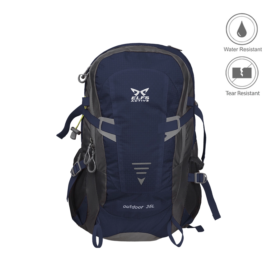 TAS GUNUNG Tas Ransel Gunung Carrier 35L Backsupport Water Resistant Hiking Bag Free Raincover Biru Dongker 3 trim_gunung_elfs_35l_backsupport_bd0