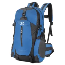 TAS GUNUNG TAS RANSEL GUNUNG CARRIER 40L SEMI WATER RESISTANT OUTDOOR HIKING BAG FK8607 BIRU TUA