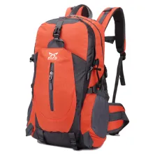 TAS GUNUNG TAS RANSEL GUNUNG CARRIER 40L SEMI WATER RESISTANT OUTDOOR HIKING BAG FK8607 ORANGE