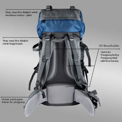 TAS GUNUNG TAS RANSEL GUNUNG CARRIER 60+5L BACKSUPPORT WATER RESISTANT OUTDOOR HIKING BAG FK0008 BIRU DONGKER 4 trim_gunung_water_resistant_60l_elfs_fk00083