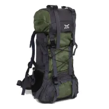 TAS GUNUNG TAS RANSEL GUNUNG CARRIER 605L BACKSUPPORT WATER RESISTANT OUTDOOR HIKING BAG FK0008 HIJAU ARMY