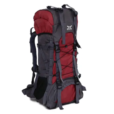 TAS GUNUNG TAS RANSEL GUNUNG CARRIER 60+5L BACKSUPPORT WATER RESISTANT OUTDOOR HIKING BAG FK0008 MERAH 1 trim_gunung_water_resistant_60l_elfs_fk0008_mc0