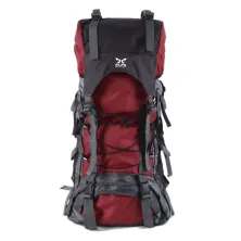 TAS GUNUNG TAS RANSEL GUNUNG CARRIER 605L BACKSUPPORT WATER RESISTANT OUTDOOR HIKING BAG FK0008 MERAH