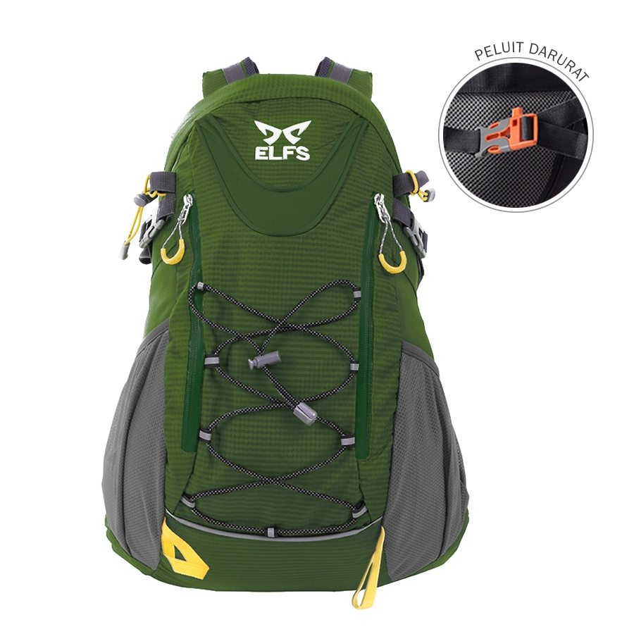 TAS GUNUNG Tas Ransel Gunung Carrier 40L Waterproof Peluit 1127 ELFS Hijau Tua 1 trim_gunung_waterproof_peluit_40l_elfs_1127_it0