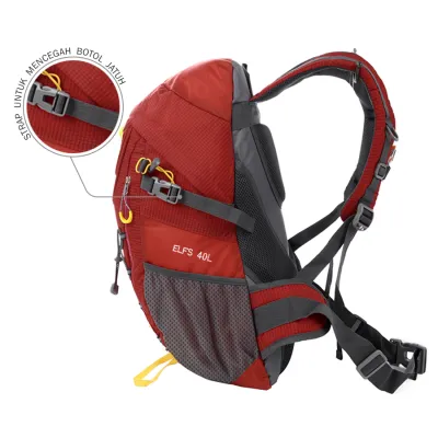 TAS GUNUNG Tas Ransel Gunung Carrier 40L Waterproof Peluit 1127 ELFS Merah Cabe 2 trim_gunung_waterproof_peluit_40l_elfs_1127_mc1