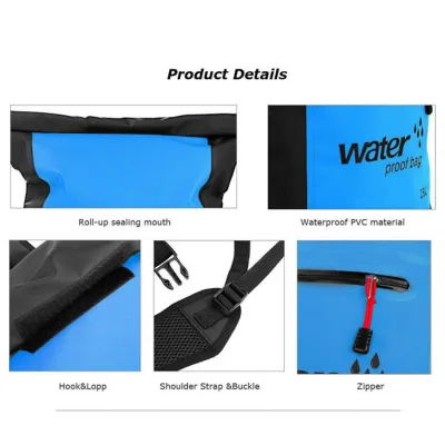 TAS GUNUNG Dry Bag Backpack Waterproof 25 Liter - Tas Ransel Anti Air 100% Biru Muda 3 trim_ocean_pack_25l_bm2
