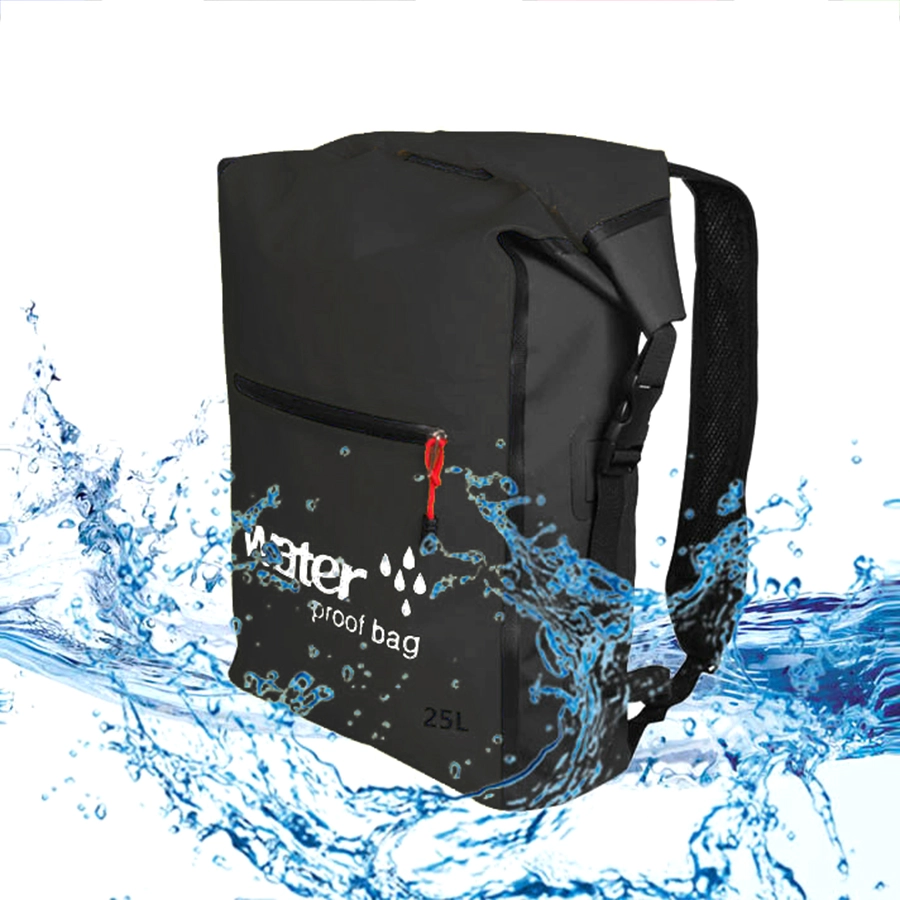 TAS GUNUNG DRY BAG BACKPACK WATERPROOF 25 LITER - TAS RANSEL ANTI AIR 100% HITAM 1 trim_ocean_pack_25l_hx0