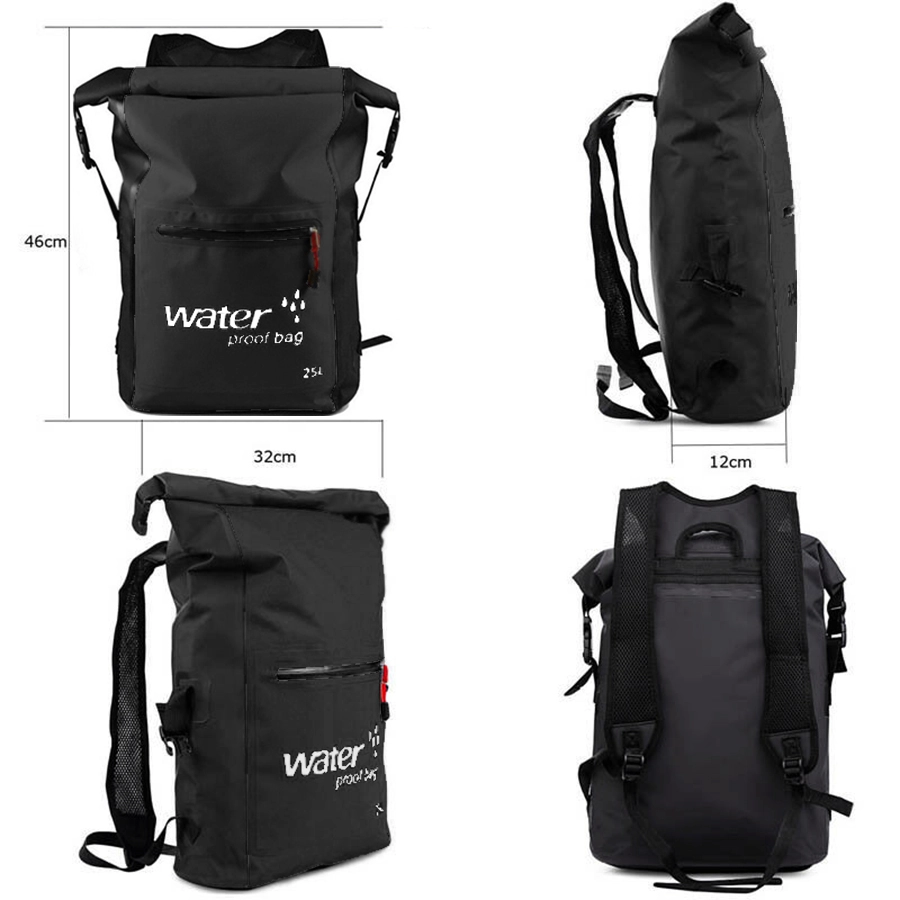 TAS GUNUNG DRY BAG BACKPACK WATERPROOF 25 LITER - TAS RANSEL ANTI AIR 100% HITAM 2 trim_ocean_pack_25l_hx1