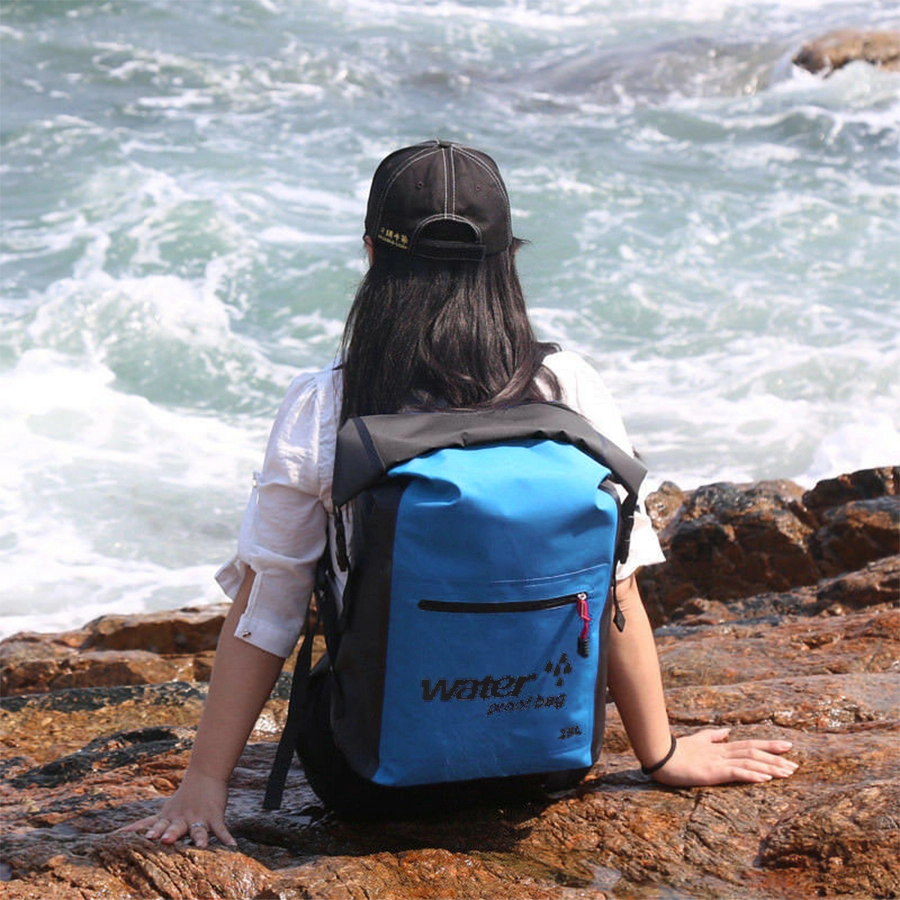 TAS GUNUNG DRY BAG BACKPACK WATERPROOF 25 LITER - TAS RANSEL ANTI AIR 100% HITAM 5 trim_ocean_pack_25l_hx4