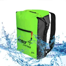 TAS GUNUNG DRY BAG BACKPACK WATERPROOF 25 LITER  TAS RANSEL ANTI AIR 100 HIJAU MUDA