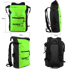 TAS GUNUNG DRY BAG BACKPACK WATERPROOF 25 LITER  TAS RANSEL ANTI AIR 100 HIJAU MUDA