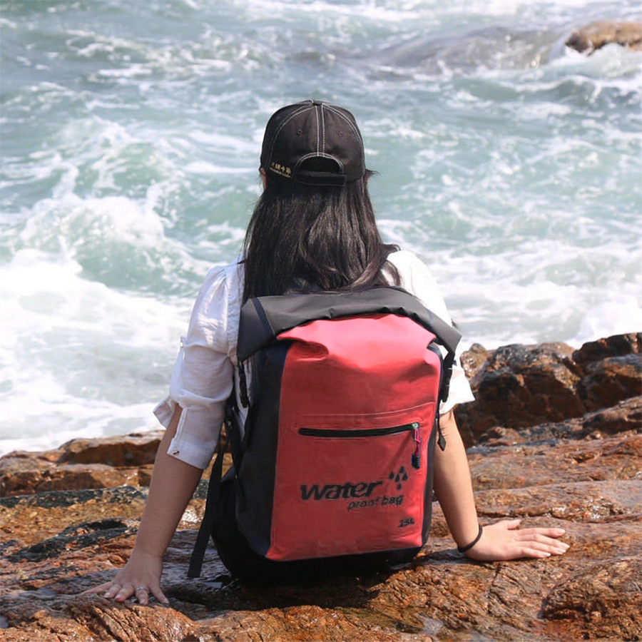TAS GUNUNG Dry Bag Backpack Waterproof 25 Liter - Tas Ransel Anti Air 100% Merah Cabe 5 trim_ocean_pack_25l_mc4