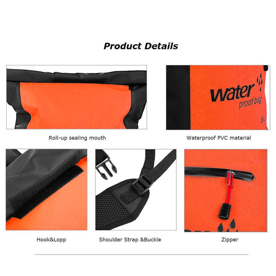 TAS GUNUNG Dry Bag Backpack Waterproof 25 Liter - Tas Ransel Anti Air 100% Orange 3 trim_ocean_pack_25l_or2