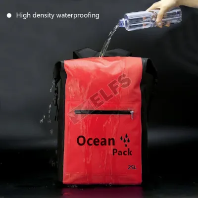 TAS GUNUNG Dry Bag Backpack Waterproof 25 Liter - Tas Ransel Anti Air 100% Hijau Tua 3 trim_ocean_pack_at_2