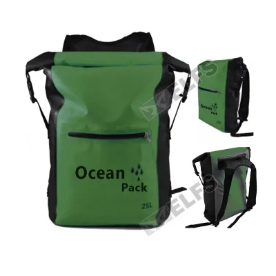 TAS GUNUNG Dry Bag Backpack Waterproof 25 Liter - Tas Ransel Anti Air 100% Hijau Tua 1 trim_ocean_pack_it_1