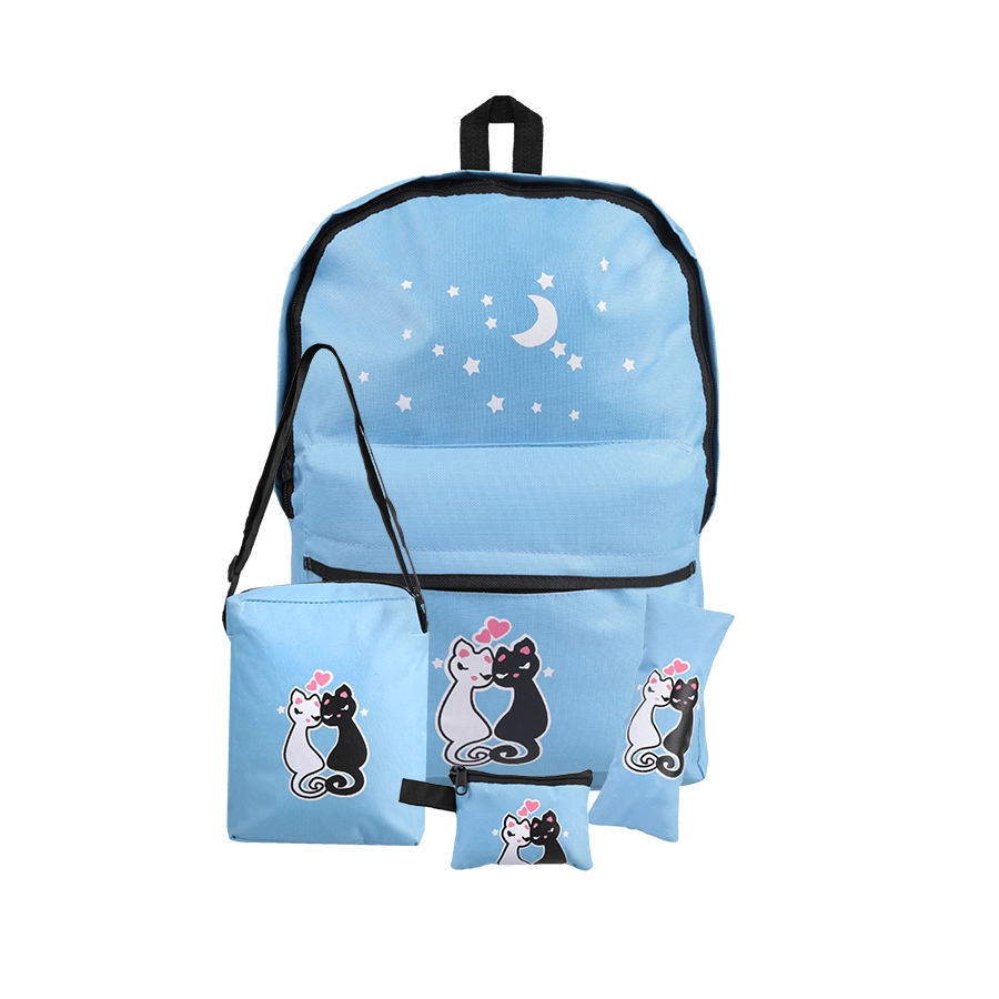 TAS RANSEL Paket Ransel Sekolah Tas Selempang Pouch Pencil Case Termurah Biru Muda 1 trim_ransel_paket_murah_bm0