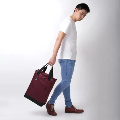 TAS RANSEL Elfs Tas Ransel Tote Cordura Backpack Maroon 3 trim_ransel_tote_kotak_mo2