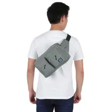 TAS PINGGANG TAS PINGGANG SELEMPANG WAISTBAG POCKET ABU ABU