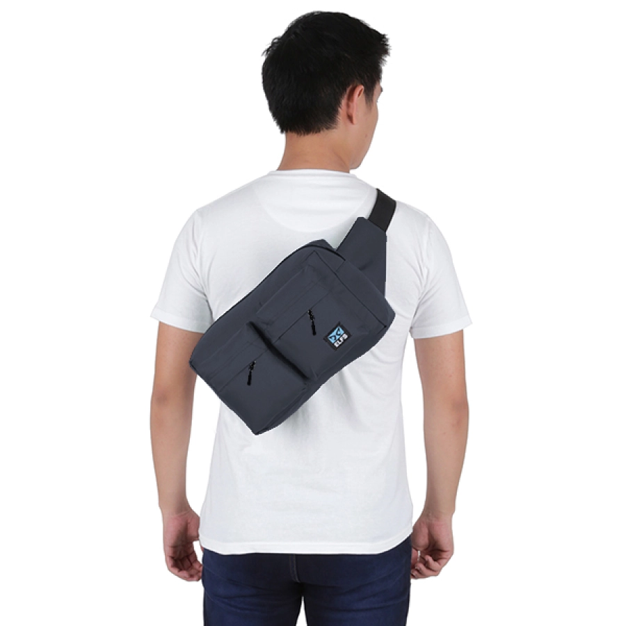 TAS PINGGANG TAS PINGGANG SELEMPANG WAISTBAG POCKET ABU TUA 1 trm_2_pocket_simple_at0