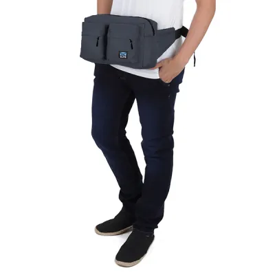 TAS PINGGANG TAS PINGGANG SELEMPANG WAISTBAG POCKET ABU TUA 2 trm_2_pocket_simple_at1