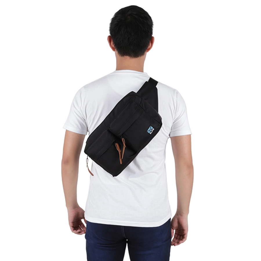 TAS PINGGANG Tas Pinggang Selempang Waistbag Pocket Hitam 1 trm_2_pocket_simple_hx_0