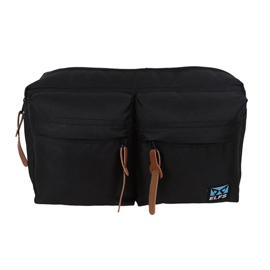 TAS PINGGANG Tas Pinggang Selempang Waistbag Pocket Hitam 3 trm_2_pocket_simple_hx_2