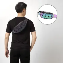 TAS PINGGANG Tas Pinggang Selempang 3D Issey Miyake Hologram Waist Bag Bunglon 02 Mix