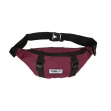 TAS PINGGANG TAS PINGGANG SELEMPANG TACTICAL CANVAS OUTSITS POLOS WAIST BAG MERAH MAROON