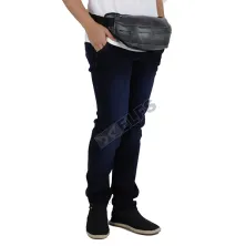 TAS PINGGANG Tas Pinggang Selempang Waistbag Leather 7804 Abu Tua